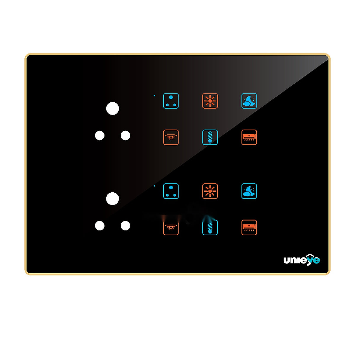 Edge Color Touch – 12 Switch 2 Socket (6A) – 12 Module