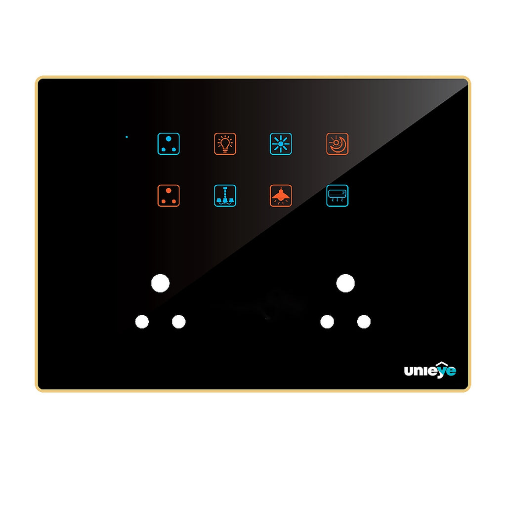 Edge Color Touch – 8 Switch 2 Socket (6A) – 12 Module