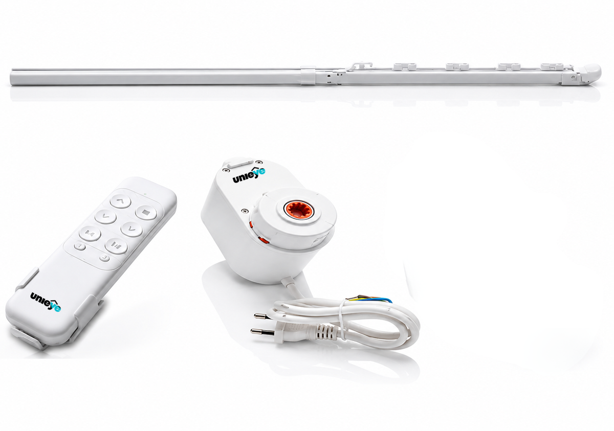 Unieye Curtain Motor + Track + Remote Kit (WiFi, Expandable)